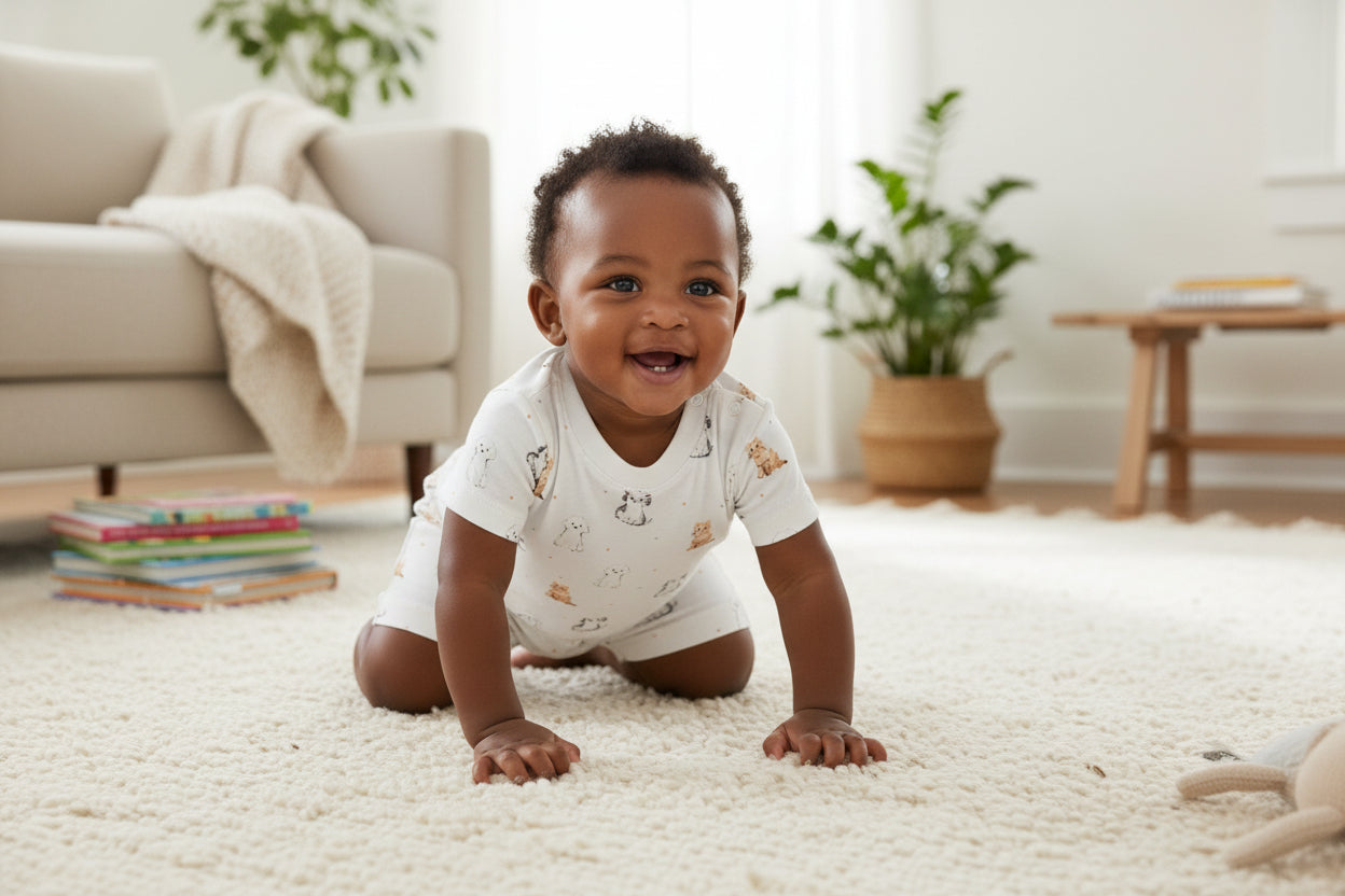 Two Piece Lounge Shorts Set Snug-fit 100% Peruvian Pima Cotton - Baby Unisex