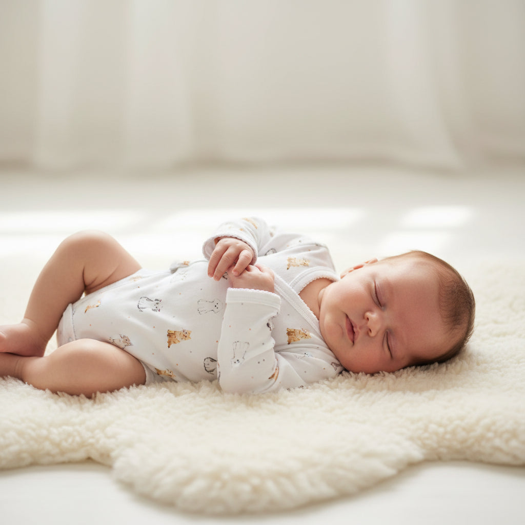 Long Sleeve Envelope Neck Bodysuit 100% Peruvian Pima Cotton - Baby Unisex