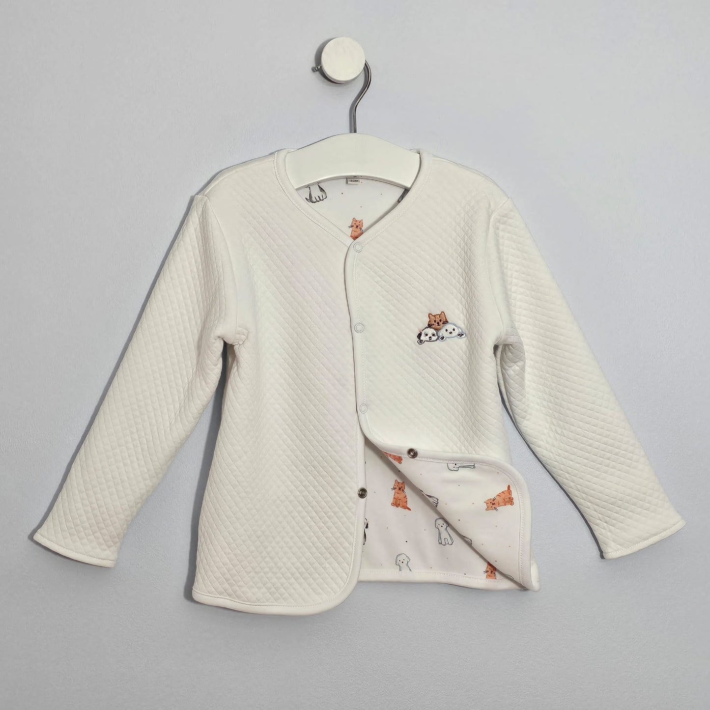 Quilted Cardigan Jacket 100% Peruvian Cotton - Baby Unisex