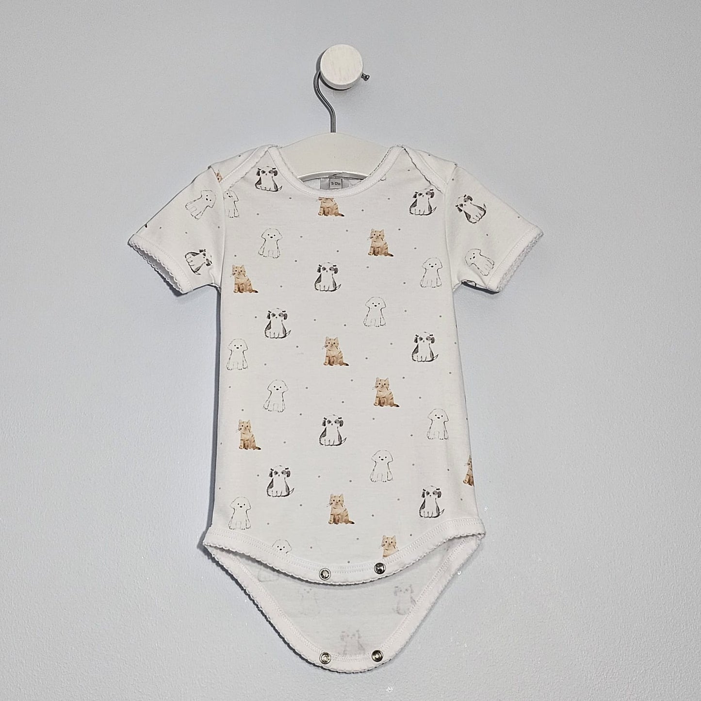 Short Sleeve Envelope Neck Bodysuit 100% Peruvian Pima Cotton - Baby Unisex