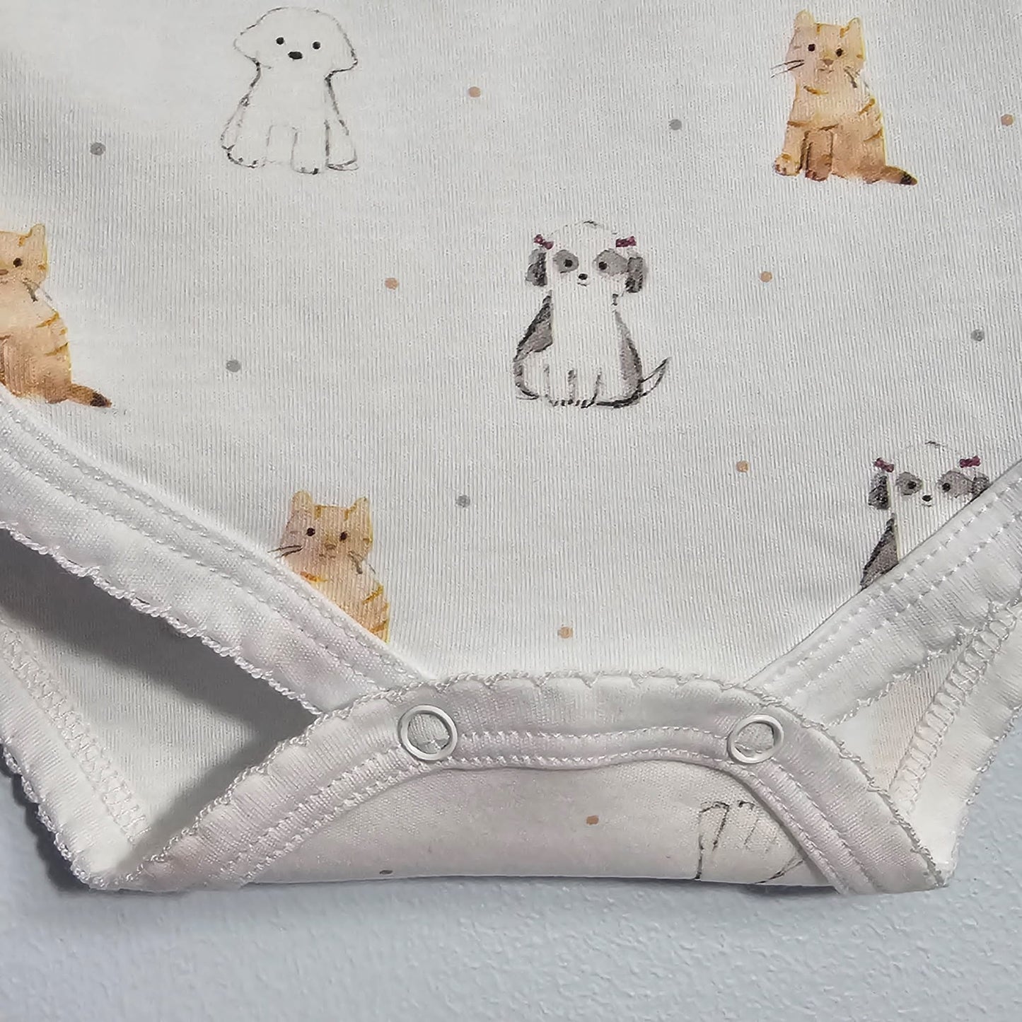 Long Sleeve Crossed Bodysuit Fold-over Scratch Mittens 100% Peruvian Pima Cotton - Baby Unisex