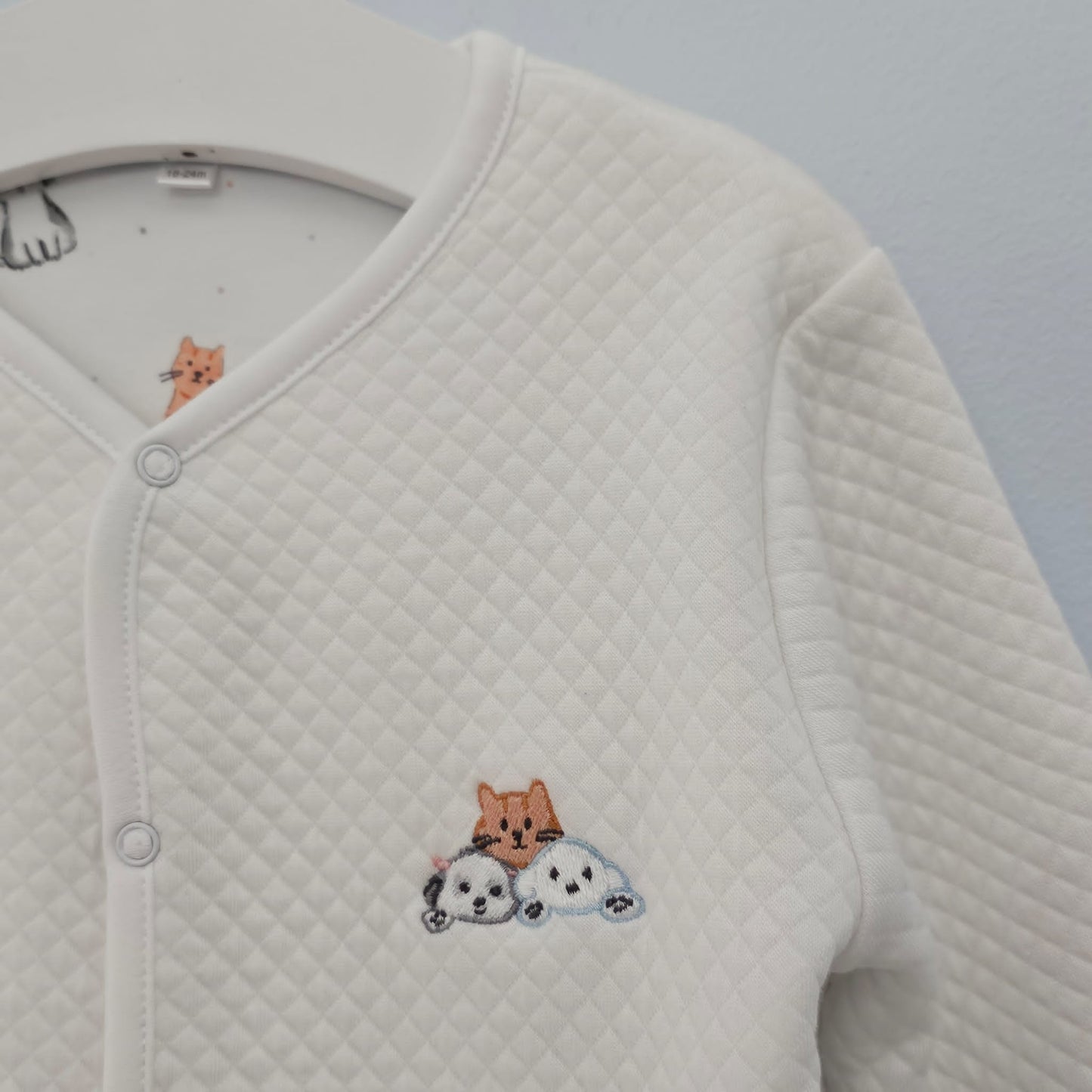 Quilted Cardigan Jacket 100% Peruvian Cotton - Baby Unisex