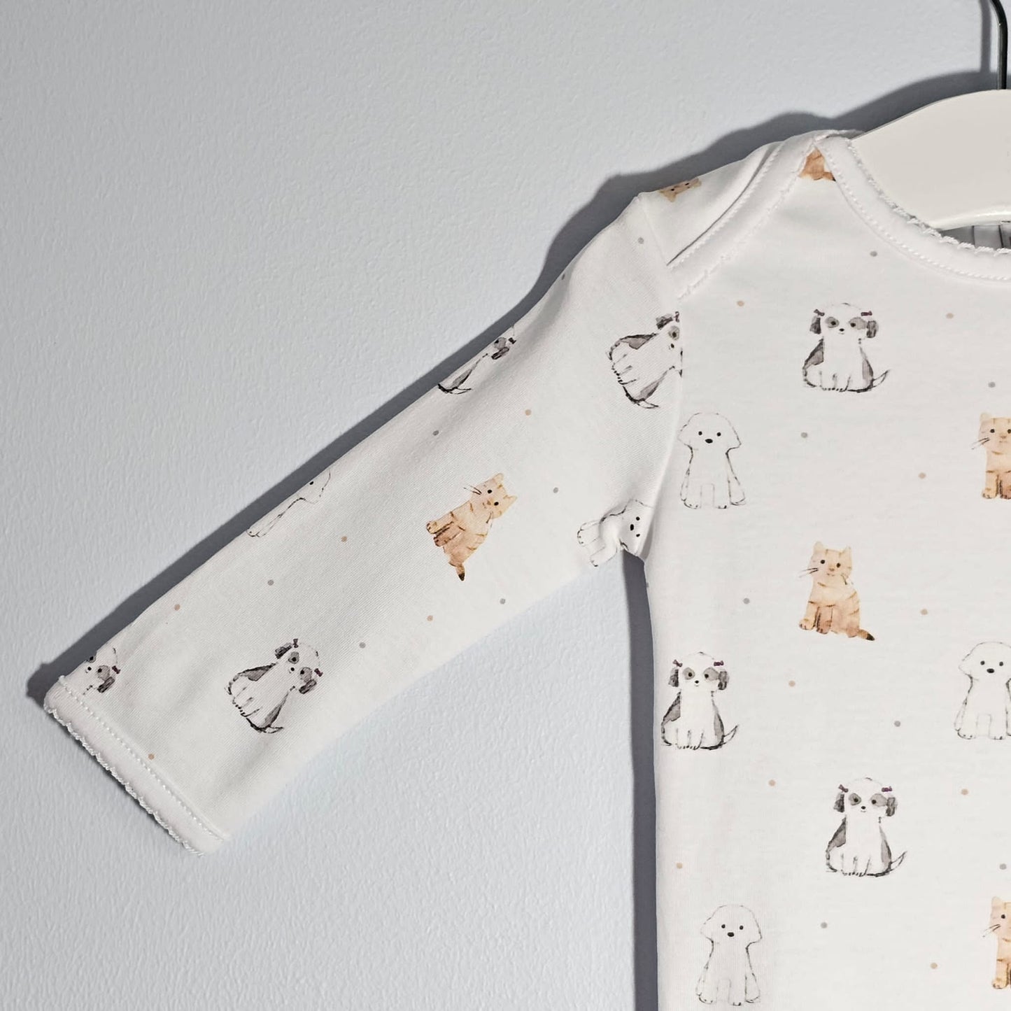 Long Sleeve Envelope Neck Bodysuit 100% Peruvian Pima Cotton - Baby Unisex
