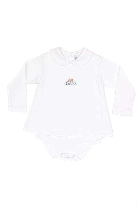 Long Sleeve Collared Bodysuit 100% Peruvian Cotton - Baby Unisex