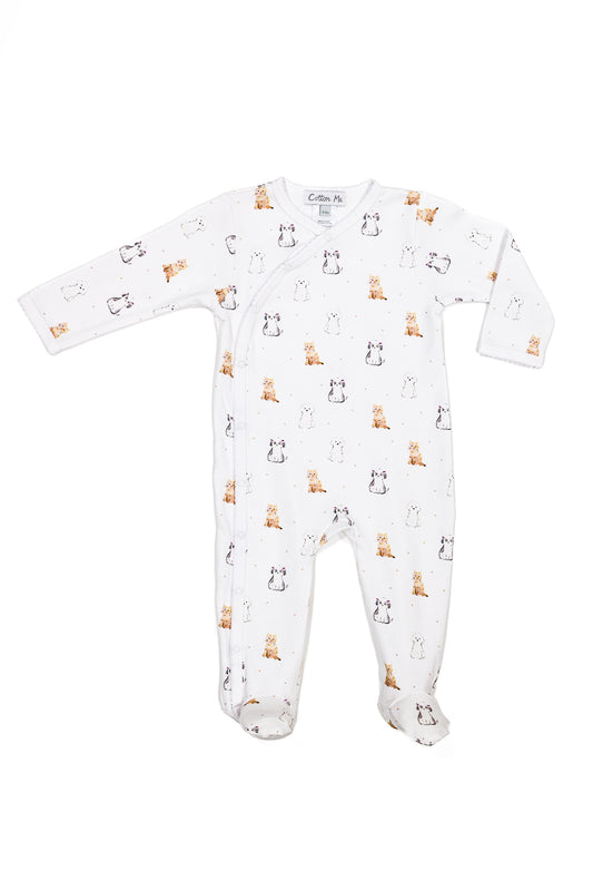 Crossed Footie 100% Peruvian Pima Cotton - Baby Unisex