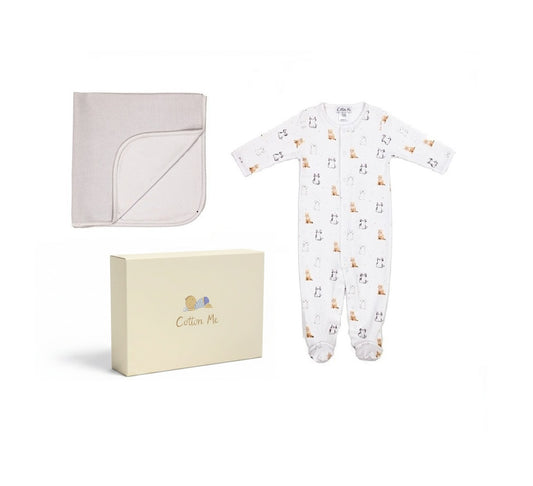 Cozy Summer Nights Footie and Blanket Gift Set - Baby Unisex