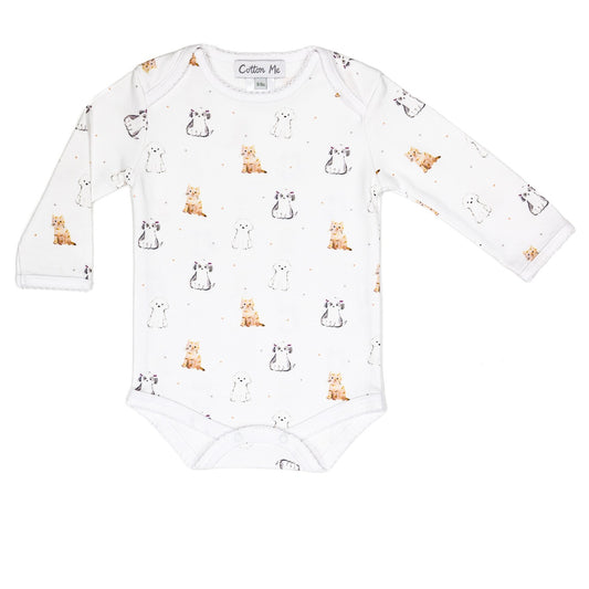 Long Sleeve Envelope Neck Bodysuit 100% Peruvian Pima Cotton - Baby Unisex