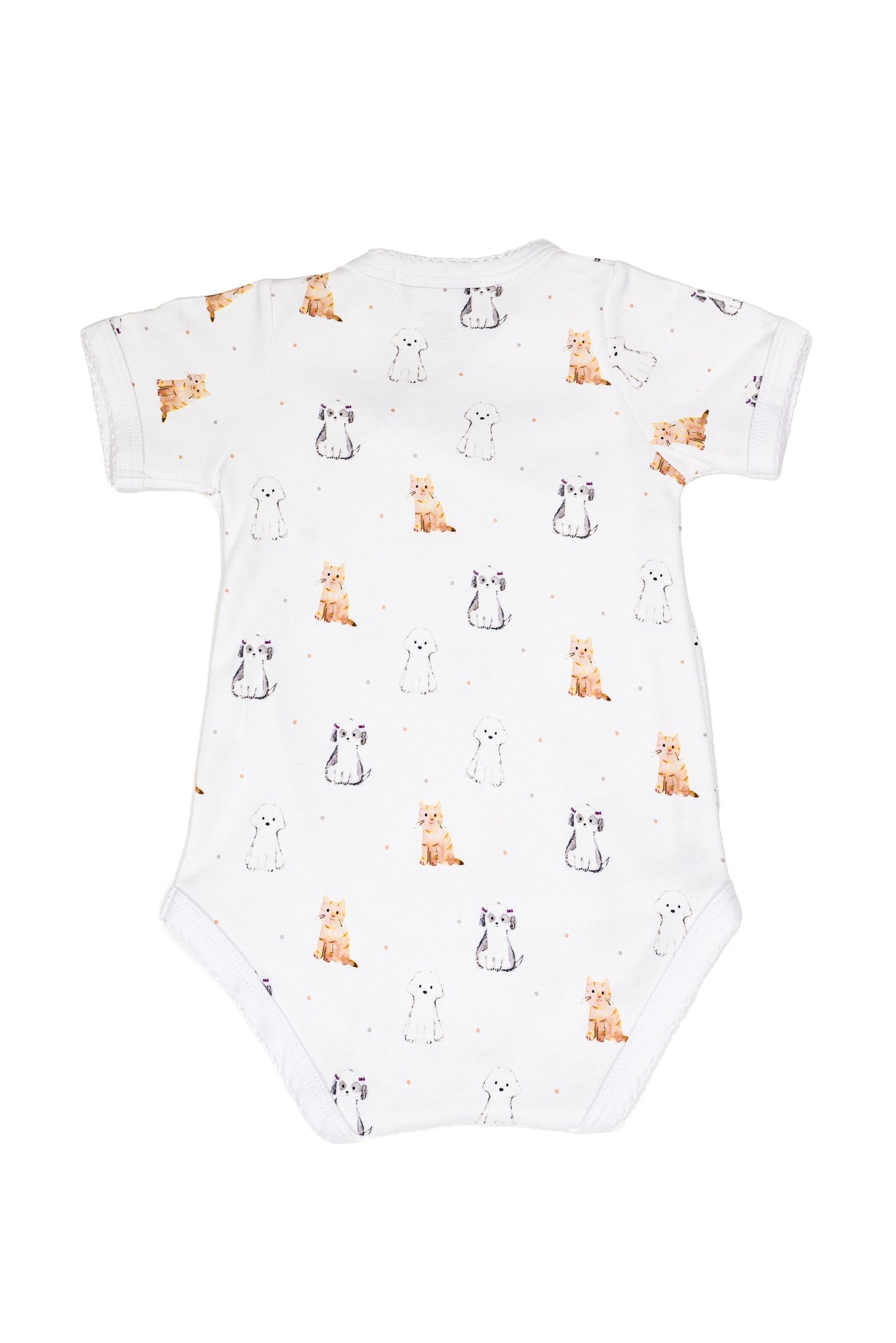 Short Sleeve Crossed Bodysuit 100% Peruvian Pima Cotton - Baby Unisex