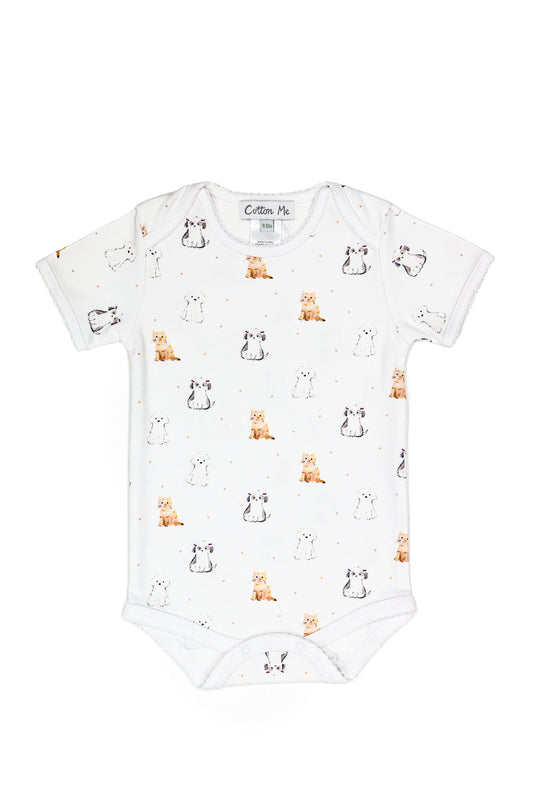 3pc Short Sleeve Bodysuit Hat and Bib Gift Set - Baby Unisex
