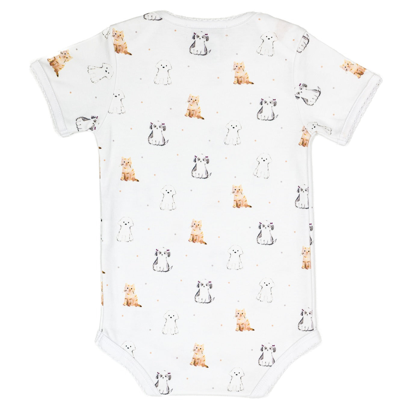Short Sleeve Envelope Neck Bodysuit 100% Peruvian Pima Cotton - Baby Unisex