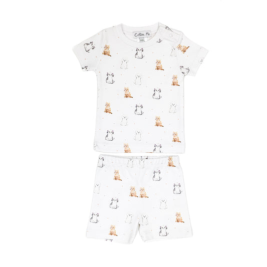 Two Piece Lounge Shorts Set Snug-fit 100% Peruvian Pima Cotton - Baby Unisex