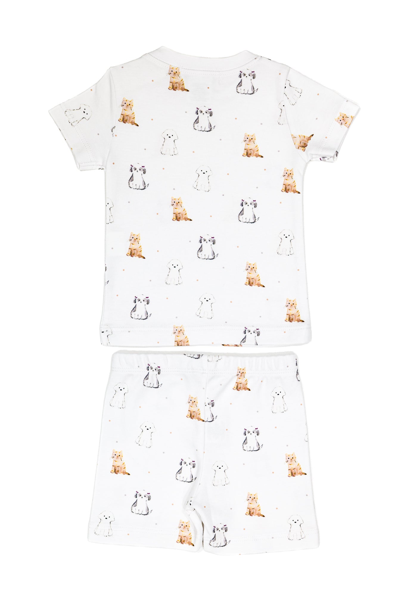 Two Piece Lounge Shorts Set Snug-fit 100% Peruvian Pima Cotton - Baby Unisex