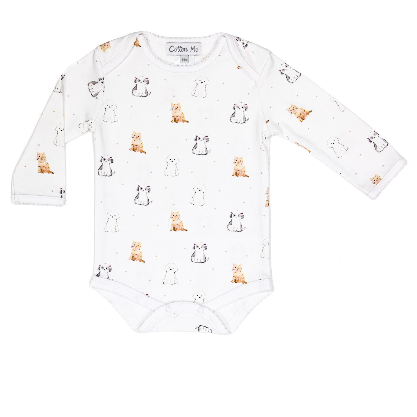 Long Sleeve Envelope Neck Bodysuit 100% Peruvian Pima Cotton - Baby Unisex