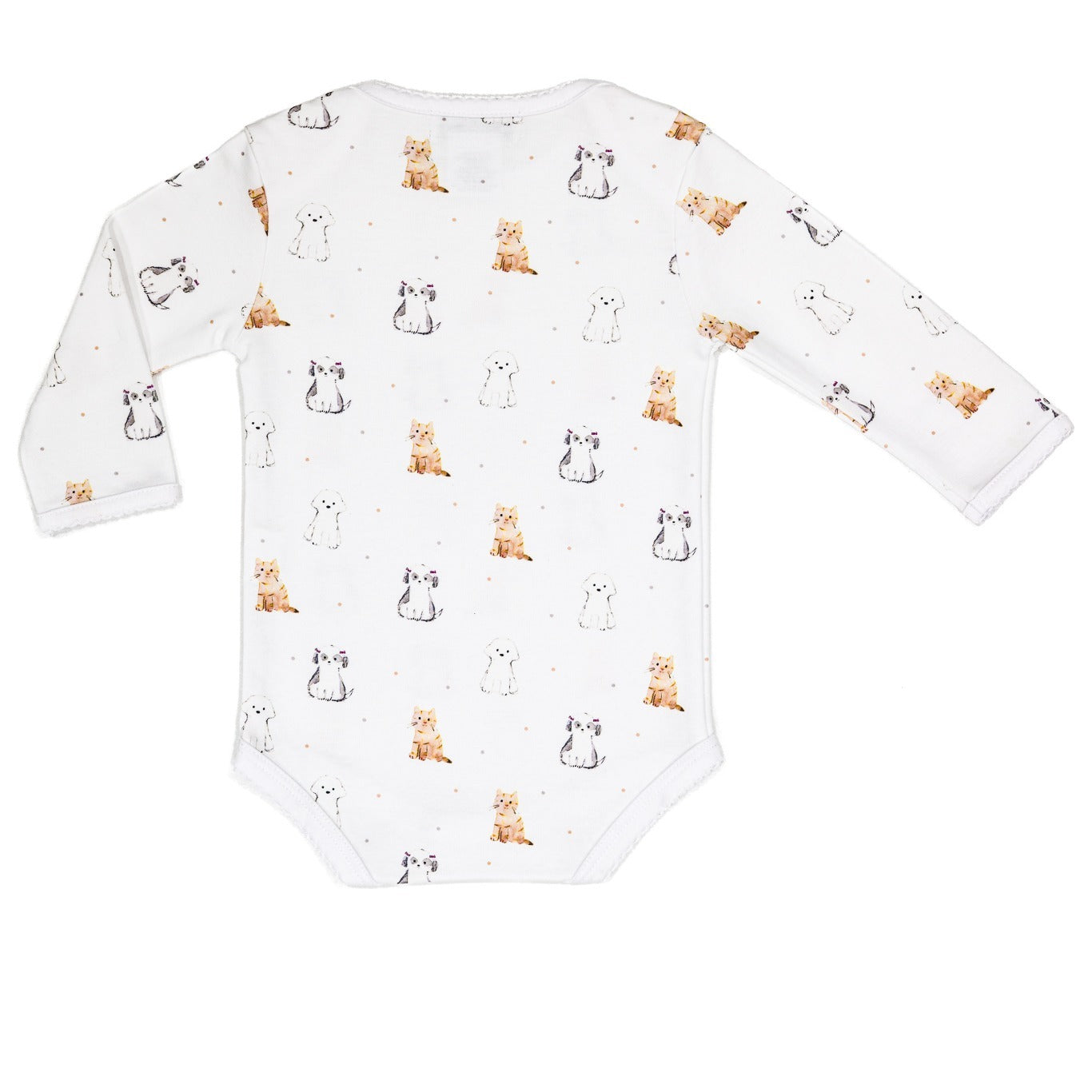 Long Sleeve Envelope Neck Bodysuit 100% Peruvian Pima Cotton - Baby Unisex
