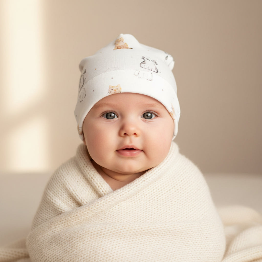 Infant Beanie Hat 100% Peruvian Pima Cotton - Baby Unisex
