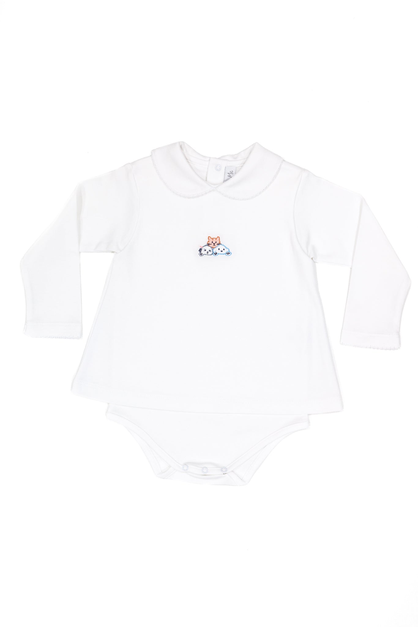 Long Sleeve Collared Bodysuit 100% Peruvian Cotton - Baby Unisex