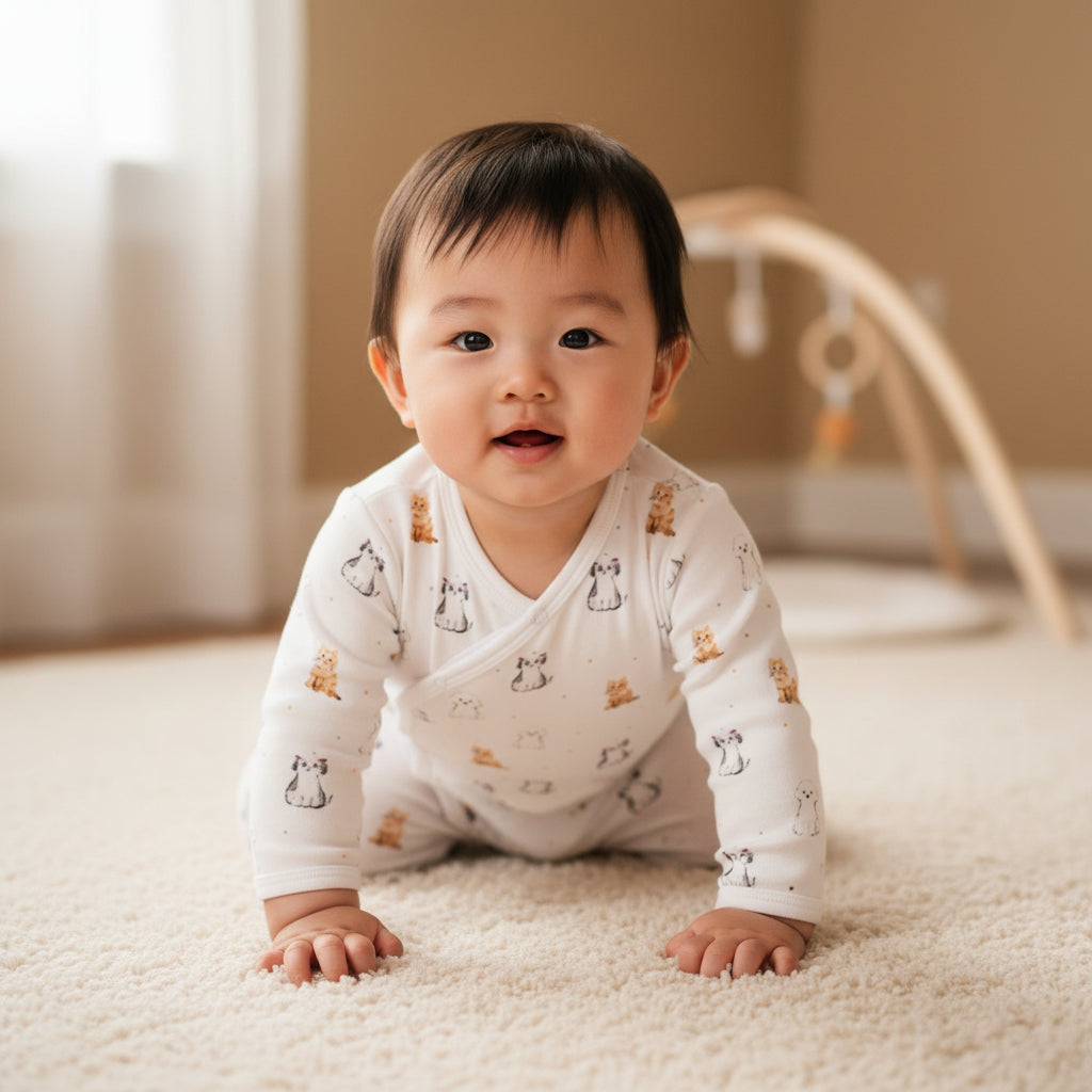 Crossed Footie 100% Peruvian Pima Cotton - Baby Unisex
